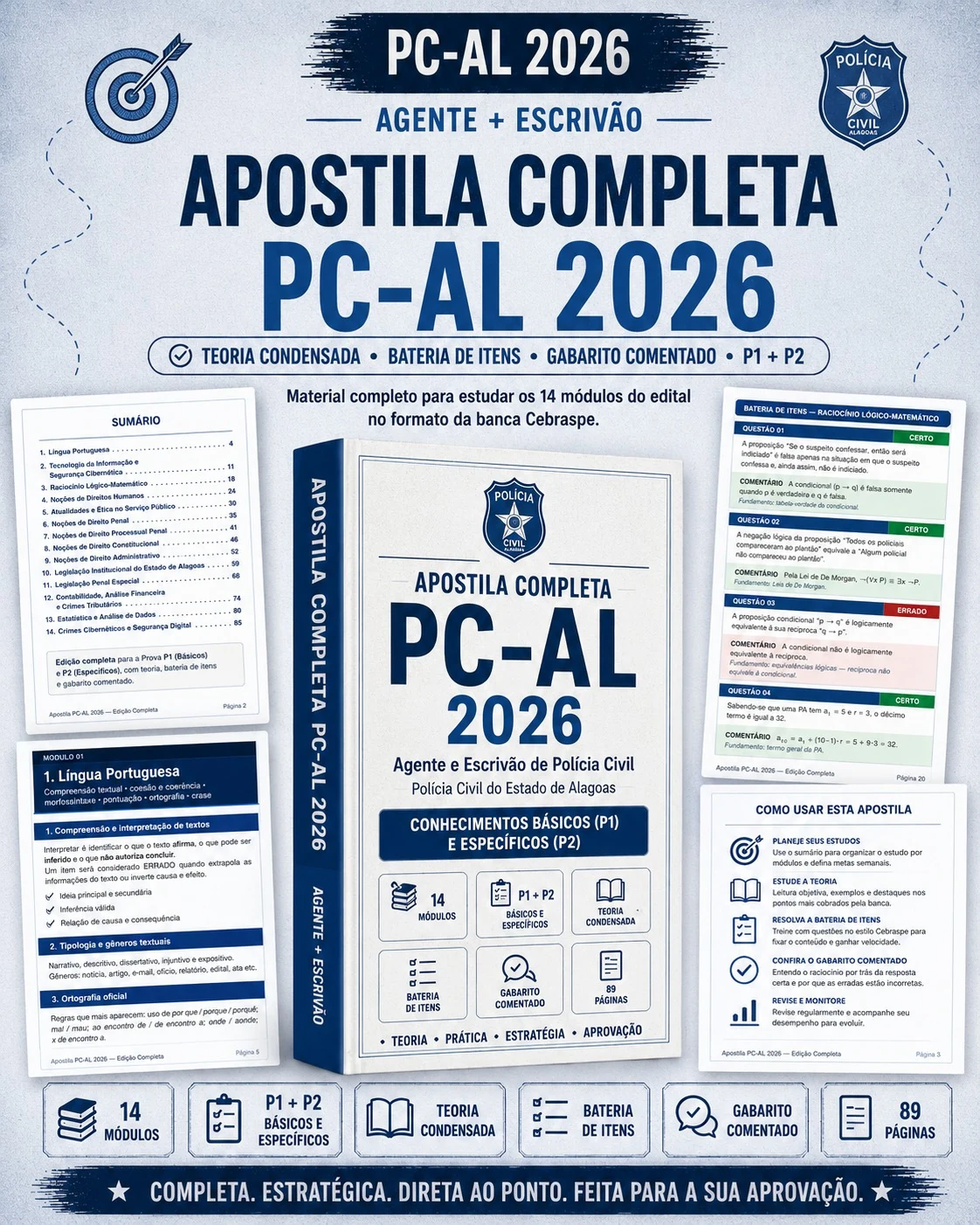 Apostila Completa PC-AL 2026