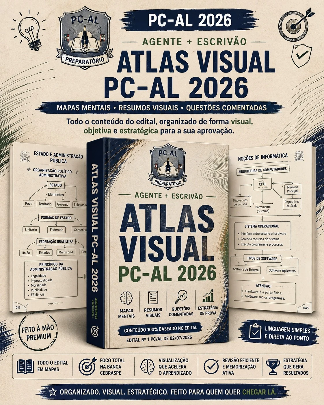 Atlas dos 200 Mapas Mentais PC-AL 2026