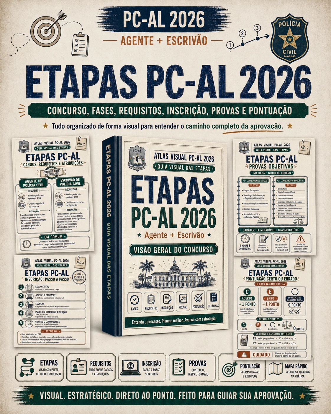 Guia Visual das Etapas PC-AL 2026