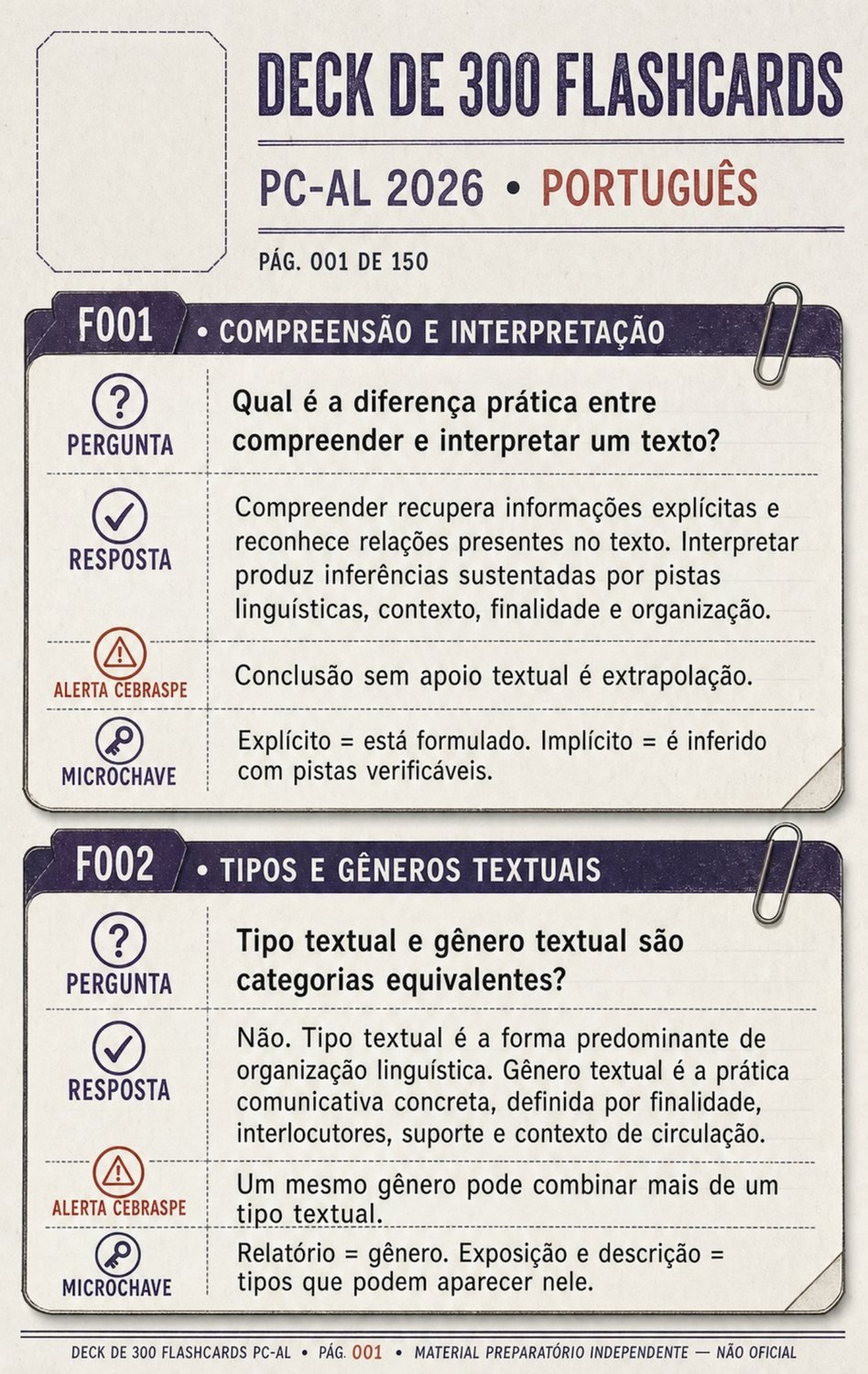 Página real do Deck de Flashcards