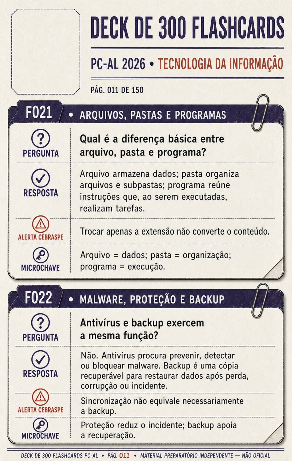 Flashcards para revisão ativa