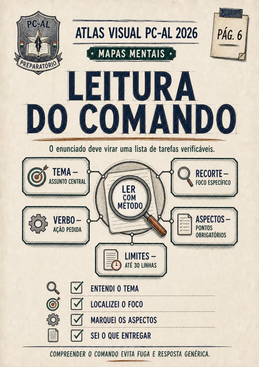 Página real de Redação Essencial PC-AL